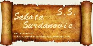 Šakota Surdanović vizit kartica